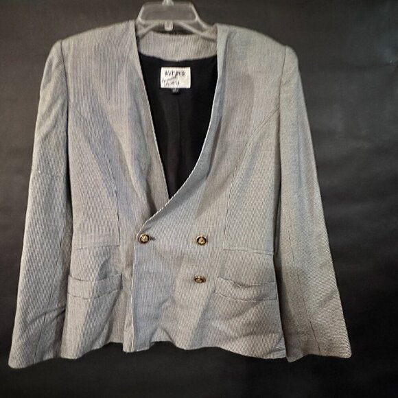 Kasper Jacket Blazer size 10 Jacket Gray Couture Office Work Lawyer Business - Picture 6 of 8